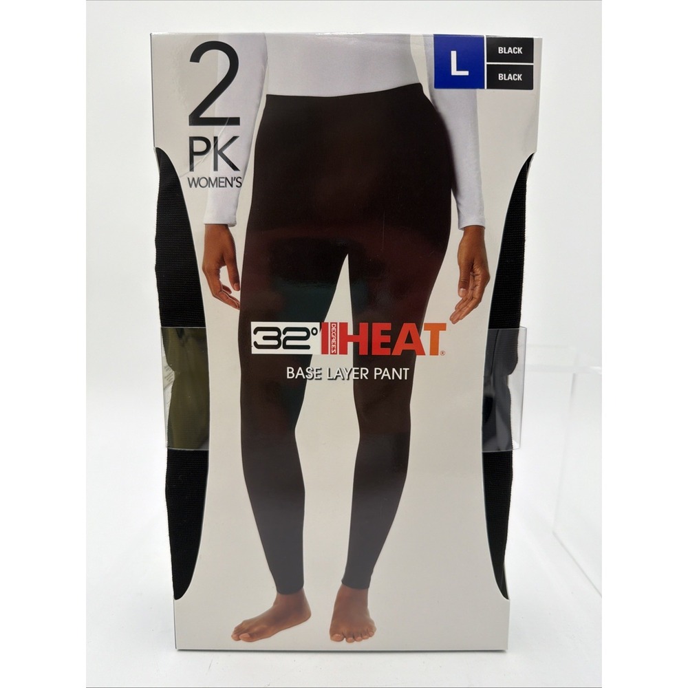 NEW 32 Degrees 2 Pack Women's Moisture Wicking Heat Pant Size Large